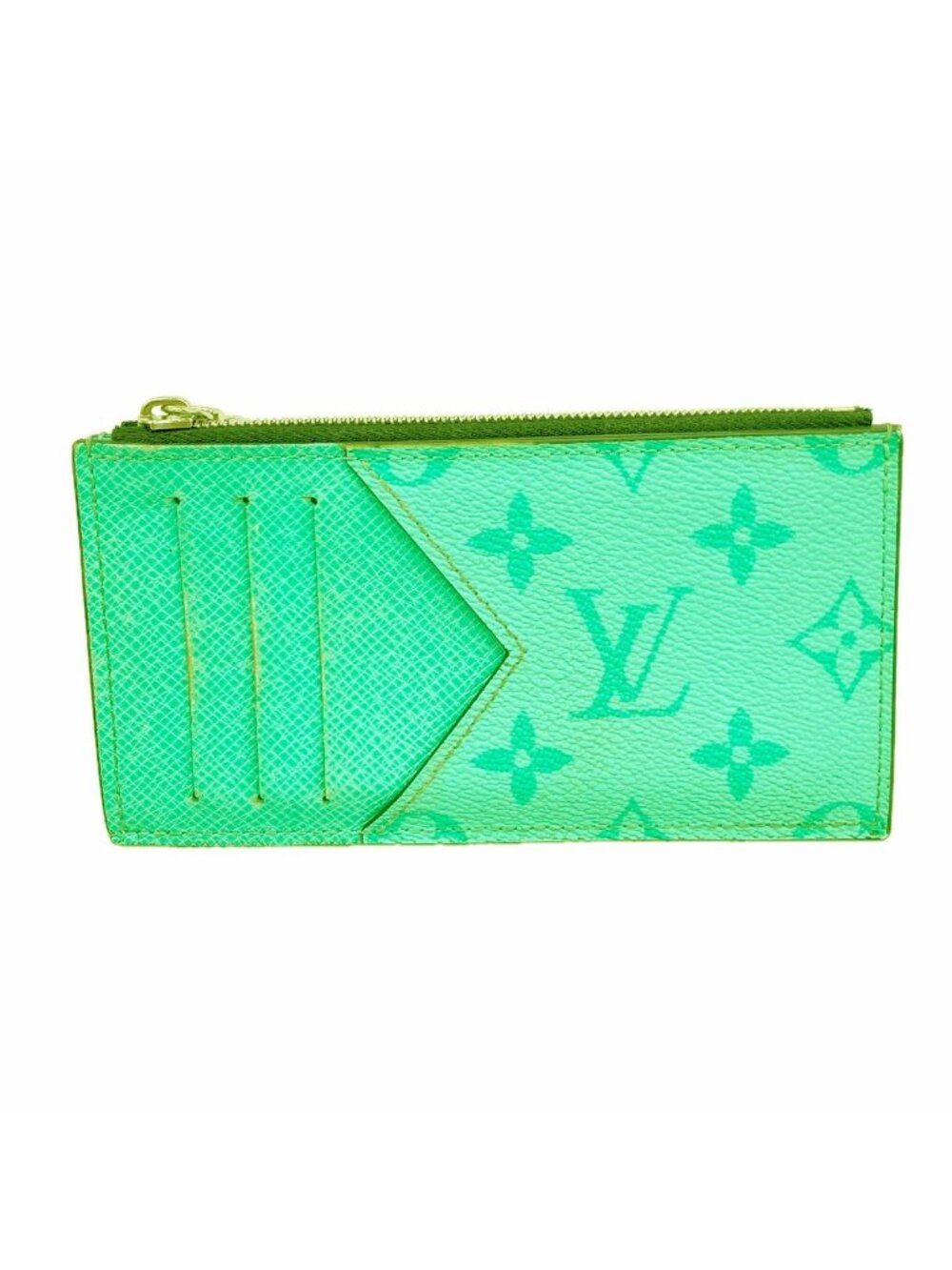 Louis Vuitton Taigarama Coin Card Holder Minty Green